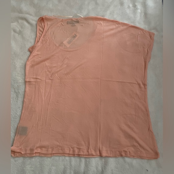 Peach Asymmetrical Top NWT coral color - Picture 3 of 5